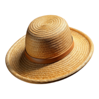 spectacular bolmodern Wide-brimmesun hat made of woven raffia, natural texture, studio lighting, front view, isolateon transparent background,high-resolution product photography 4K png