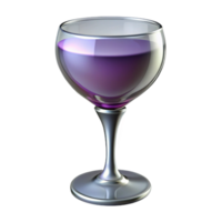 remarkable baroque Wine glass, clear crystal, elegant stem, studio lighting, side view, isolateon transparent background,high-resolution product photography high resolution png
