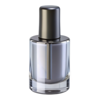 notable nordic A bottle of clear nail polish with a thin brush applicator, glossy finish, studio lighting, front view, isolateon transparent background,high-resolution product photography luxury png