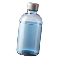 romantic exquisite A bottle of micellar water, clear liquid, minimalistic design, studio lighting, front view, with transparent background,high-resolution product photography detailed png