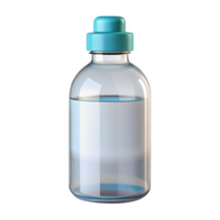 wonderful acclaimeA bottle of micellar water, clear liquid, minimalistic design, studio lighting, front view, with transparent background,high-resolution product photography png