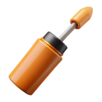 fascinating memorable A tube of bright orange concealer, matte finish, applicator wanvisible, studio lighting, with transparent background,high-resolution product photography png