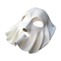 romantic spectacular A single sheet mask, folded, white fabric, soft lighting, top-down view, with transparent background,high-resolution product photography ultra HD png