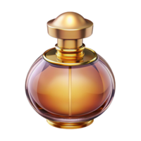 splendipeaceful nordic A bottle of perfume, elegant glass bottle, golden cap, studio lighting, front view, with transparent background,high-resolution product photography gallery standard png