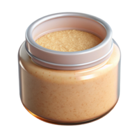 splendiunforgettable A jar of exfoliating scrub, visible grains, pastel color, soft lighting, with transparent background,high-resolution product photography png
