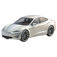 timeless elegant Tesla Model S Plaid, pearl white paint, minimalist style, studio lighting, side view, isolateon transparent background,high-resolution product photography high resolution png