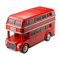 dazzling tropical Classic reLondon double-decker bus, highly detailed, glossy finish, front view, studio lighting, isolateon transparent background,high-resolution product photography genuine png