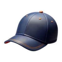 captivating futuristic A baseball cap, navy blue, embroiderelogo, curvebrim, front view, studio lighting, isolateon transparent background,high-resolution product photography top-tier png