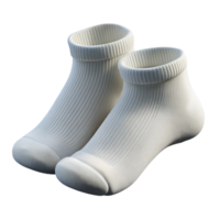 serene dreamy industrial A pair of ankle socks, white, ribbetexture, folded, top-down view, studio lighting, isolateon transparent background,high-resolution product photography high resolution png