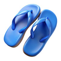 radiant futuristic A pair of flip-flops, blue, rubber soles, thong style, top-down view, studio lighting, with transparent background,high-resolution product photography elite png
