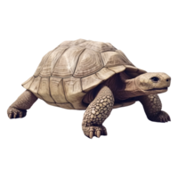 Realistic Turtle Standing Still on Transparent Background png