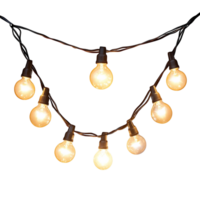 A string of lights with a white background png