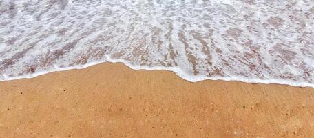 Ocean Waves Retreating on Sandy Shore photo