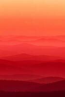 Cool Red Mountain Background with Gradient Abstract Landscape in Vertical Soft Color Design photo
