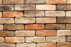 Brick Wall Background with Sandstone Texture and Natural Stone Surface photo