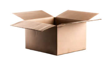 An Empty Cardboard Box Open and Ready for Packaging or Storage Solutions png