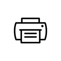 Printer icon with simple and modern design for web png