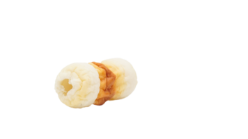 Raw chikuwa or processed Japanese fish meat isolated on transparent background png