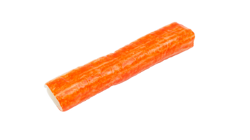 Uncooked crab stick made from processed fish isolated on transparent background png
