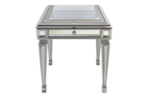 A mirror table with a drawer isolated on transparent background png