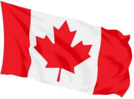 Canada flag, delicately hand painted with flowing brushstrokes and soft, textured fabric detail png