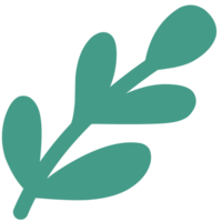 Abstract green Botanical Plant Shape with Modern Flat Style Design png