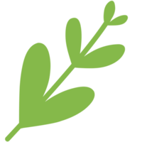 Abstract cute green Botanical Plant Shape with Modern Flat Style Design png