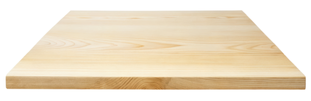 Smooth wooden tabletop showcasing natural grain patterns isolated on a transparent background png
