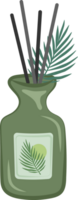 Stylized Aroma Diffuser in Green Vase png