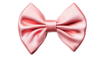 Elegant pink silk bow tie for formal occasions, cut out transparent png