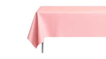 Pink tablecloth, cloth, fabric material, table, surface, elegant, cut out transparent png