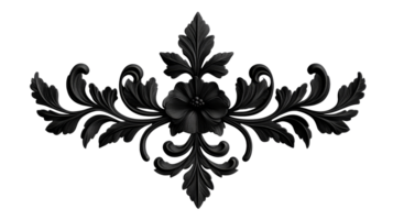 Ornate floral ornament with delicate carvings and scrolls , cut out transparent png
