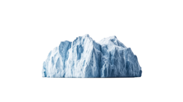 Iceberg structure with intricate details, isolated object, cut out transparent png