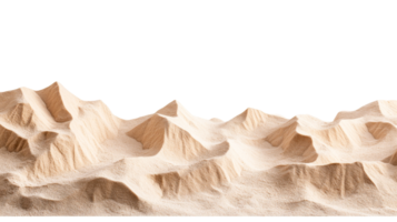 Sand dunes with intricate patterns and textures, cut out transparent png