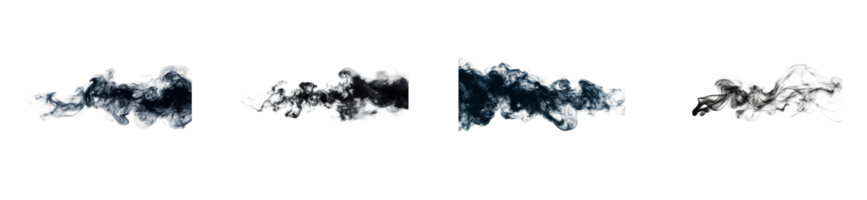 Smoke stream effects in different shapes and colors , cut out transparent png