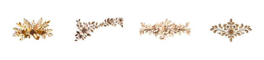Elegant leaf designs on a clear background png