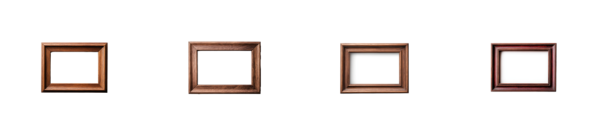 Different wooden frames with a transparent background for design use png