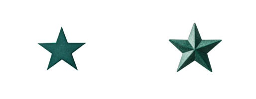 Decorative stars in two styles on a transparent background png