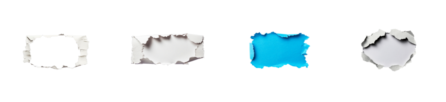 Torn paper with colorful backgrounds for creative design elements png