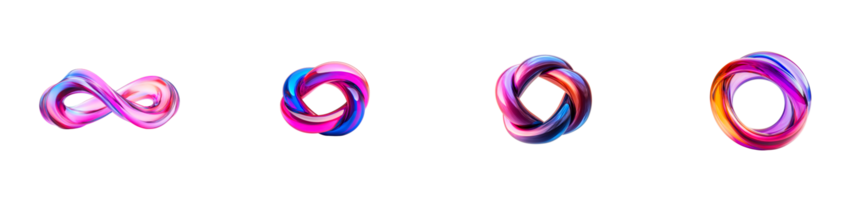 colorida torcido formas com transparente fundo para Projeto usar png