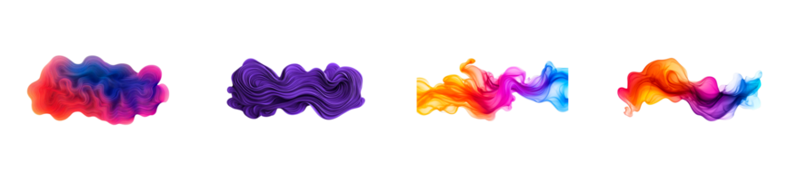 Colorful abstract wave patterns with transparent background png