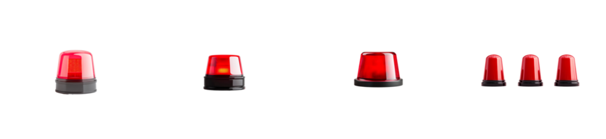 Red emergency lights for alert signals in various styles png