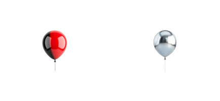 Colorful balloons floating with a transparent background png