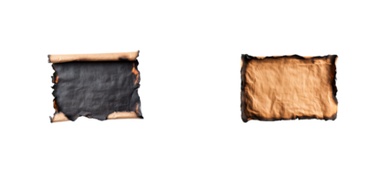 Old parchment paper in two different styles for creative use png