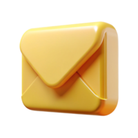 3D Render of Envelope Against Backdrop. Shiny Smooth Surface png