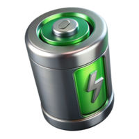 Battery Cell, Power Indicator, Shiny Metal Texture, Lightning Bolt Icon png