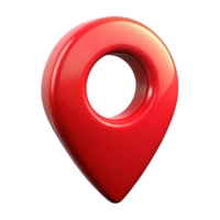 Glossy Location Pin, Detailed 3D Rendering, GPS, Navigation, Map png