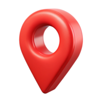 Glossy Map Pointer, Location Pin, High Angle Perspective png