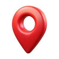 Glossy Location Pointer, Realistic 3D Style Object on, Shiny Details png