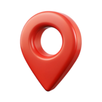 Glossy Map Pointer, 3D Navigation Pin, Location Symbol png